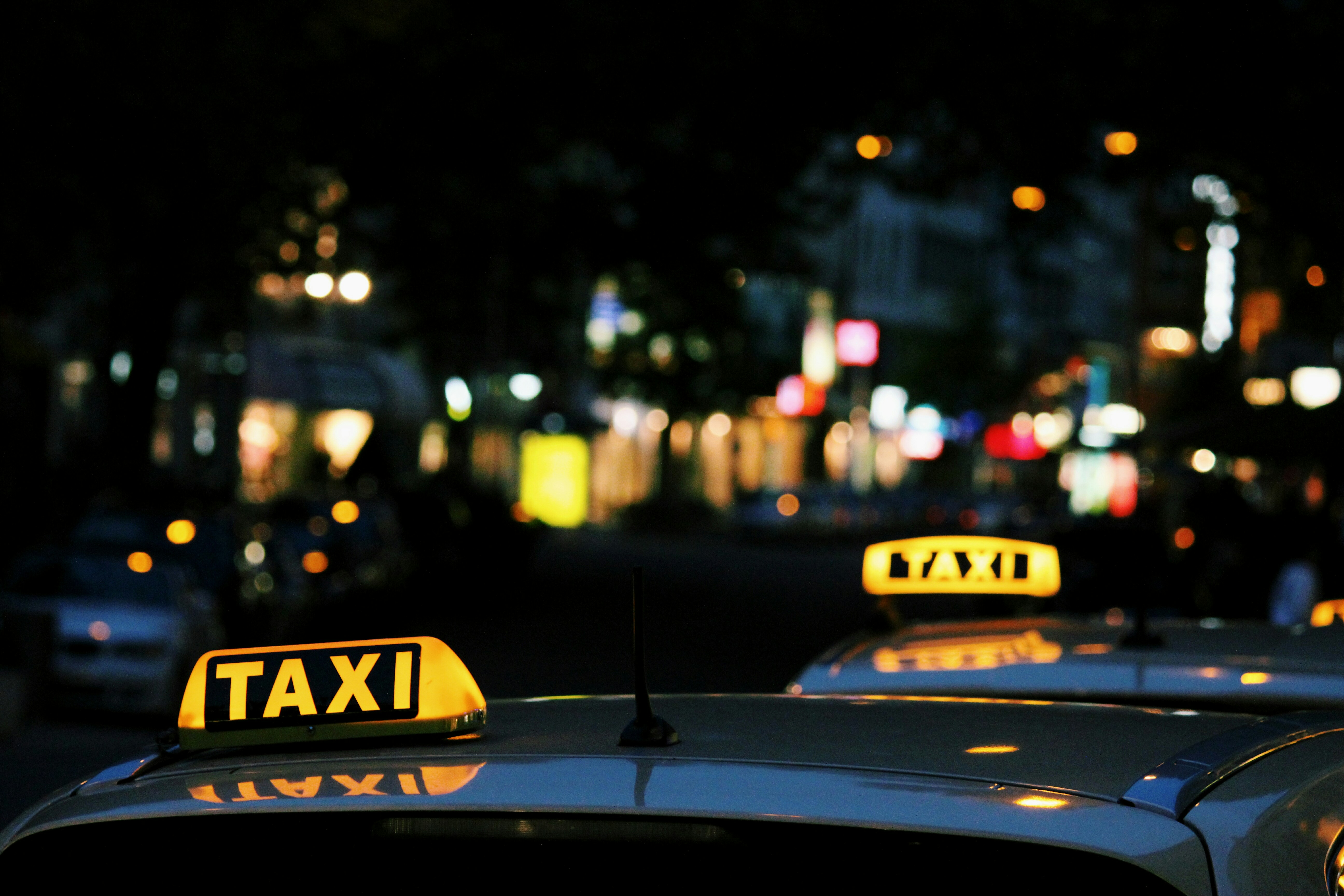 Taxi service at night